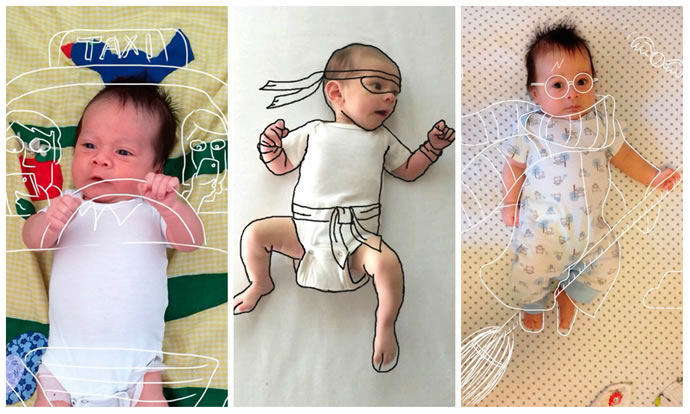 fotos criativas de bebe