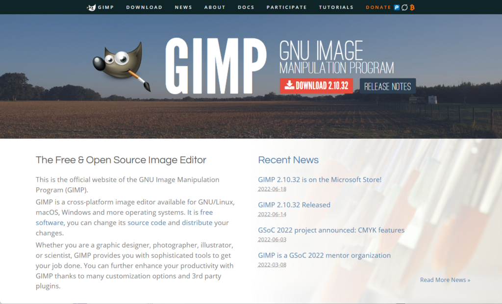 GIMP ferramenta gratuita de manipulação de fotos